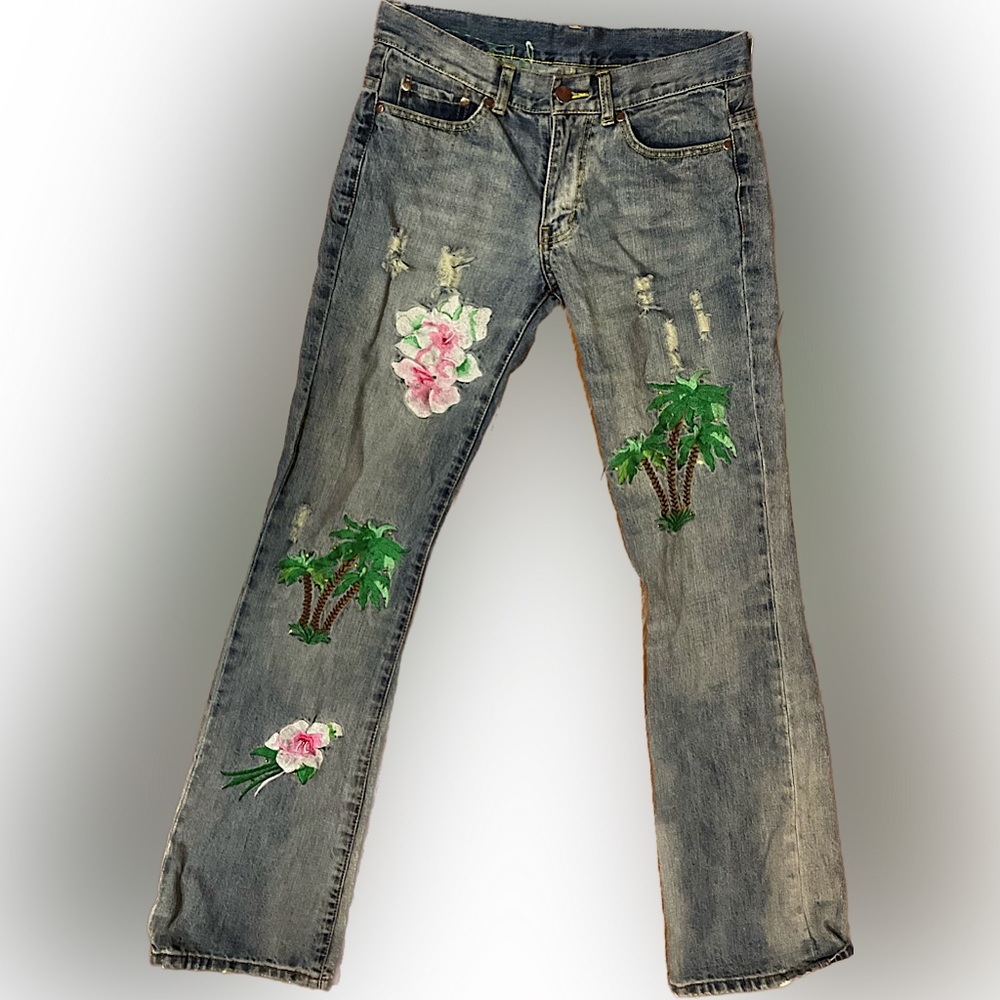 y2k low-rise flared jeans